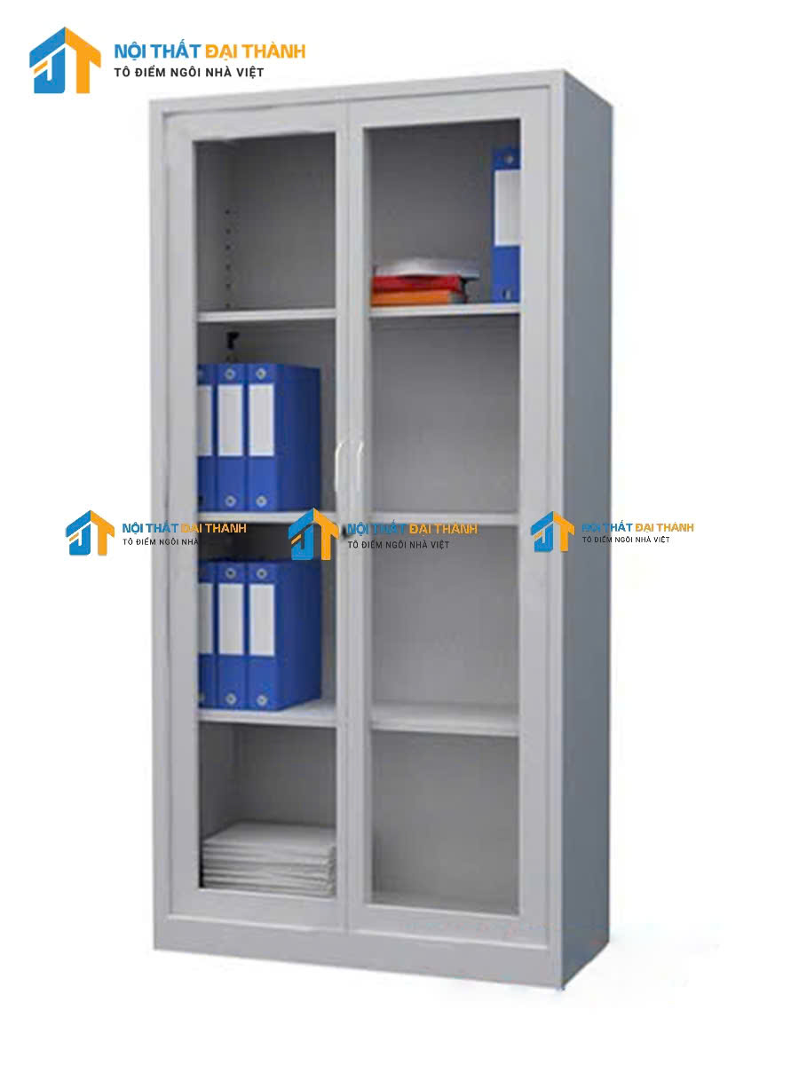 Tủ hồ sơ văn phòng 2 cánh kính cao cấp 