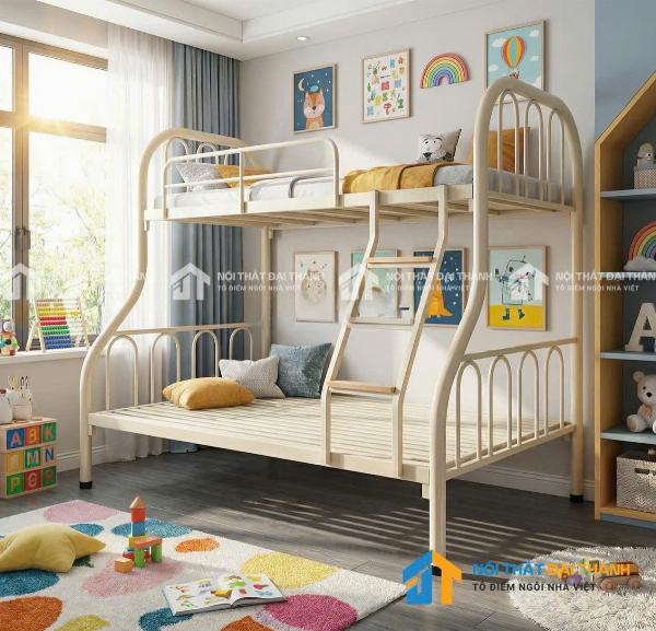 Giường sắt 2 tâng tròn trên 1m4 dưới 1m6